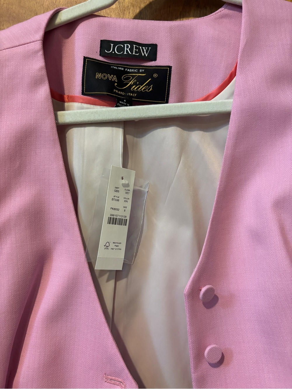 J. Crew Light Pink Tailored Vest - Picture 2 of 4